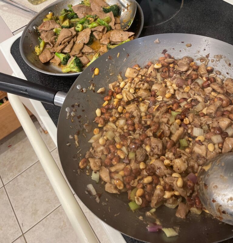 Gluten Free Kung Pao Chicken in Wok